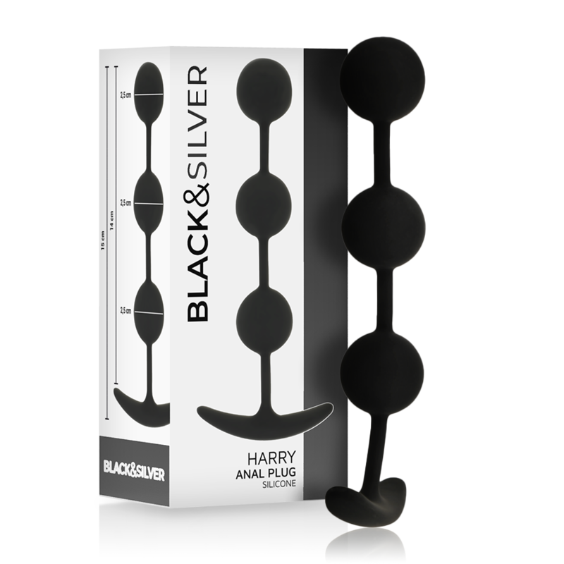 BLACKSILVER - ROSÁRIO ANAL HARRY 3 ESFERAS DE SILICONE 14 CM