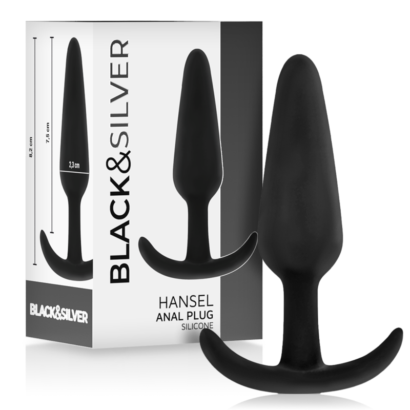 BLACKSILVER - PLUG ANAL DE SILICONE HANSEL COM CABO PEQUENO