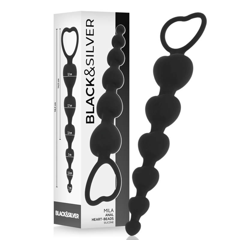 BLACKSILVER - CADEIA DE CORAÇÕES ANAL MILA 18 CM