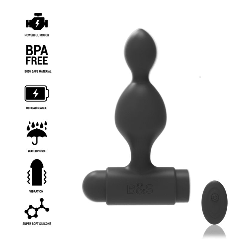 BLACKSILVER - CONTROLE REMOTO DE PLUG ANAL DE SILICONE TUCKER PEQUENO
