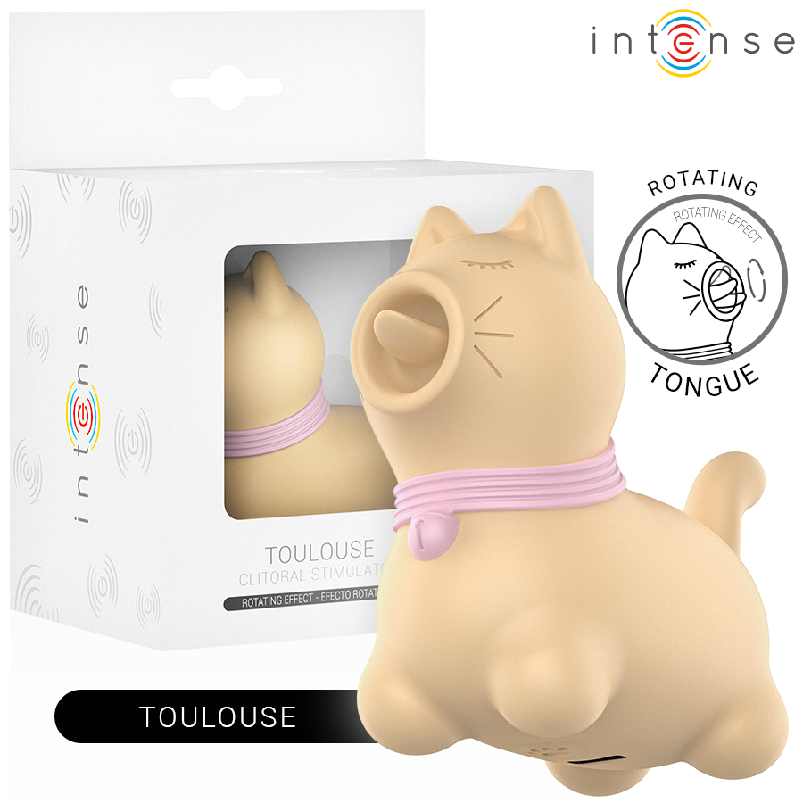 INTENSE - ESTIMULADOR TOULOUSE COM LÍNGUA ROTATIVA 360 AMARELO