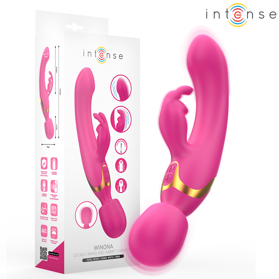 INTENSE - VIBRADOR DUPLO WINONA COELHO E VARINHA