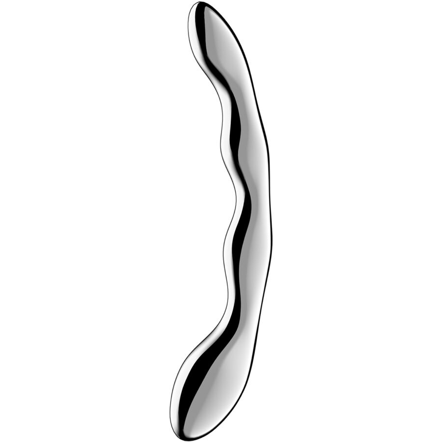SATISFYER - COSMIC CREST 2 DILDO DE AÇO INOXIDÁVEL COM DUAS EXTREMIDADES