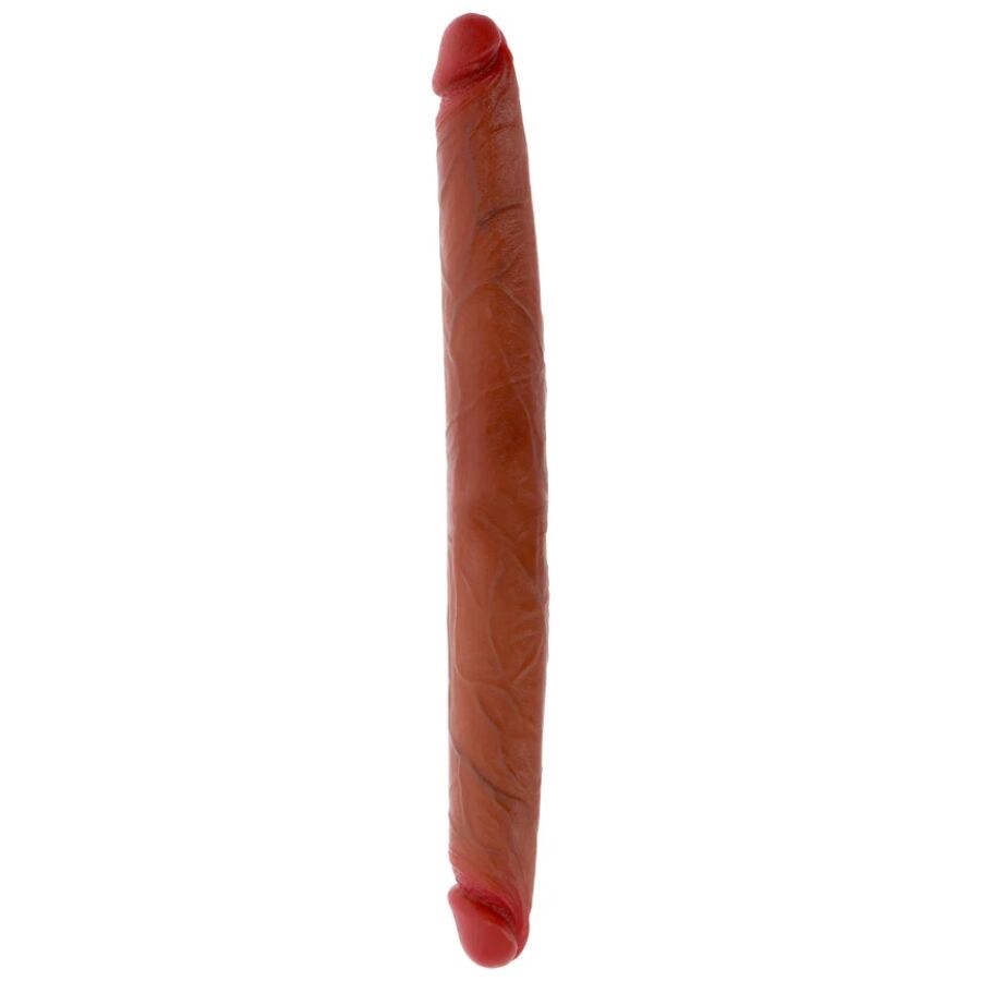 GET REAL - DILDO DE SILICONE DE DUAS PONTAS CARAMELO 40 CM