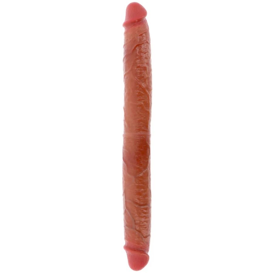 GET REAL - DILDO DE SILICONE DE DUAS PONTAS CARAMELO 46 CM