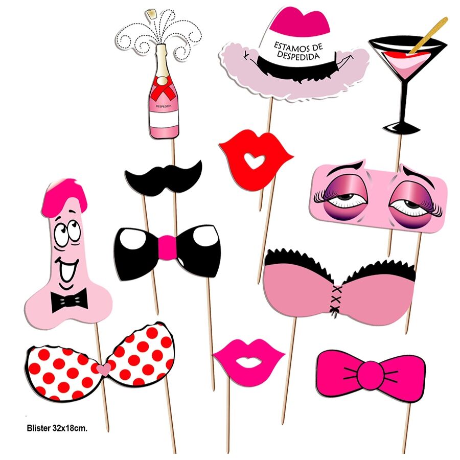 DIABLO PICANTE - CONJUNTO PHOTOCALL PARTY MODELO 1 - 12 UNIDADES